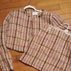 Lush Pink and Brown Skirt Set